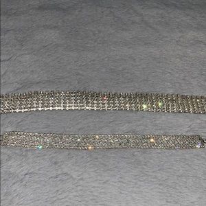 Diamond choker AND bracelet set